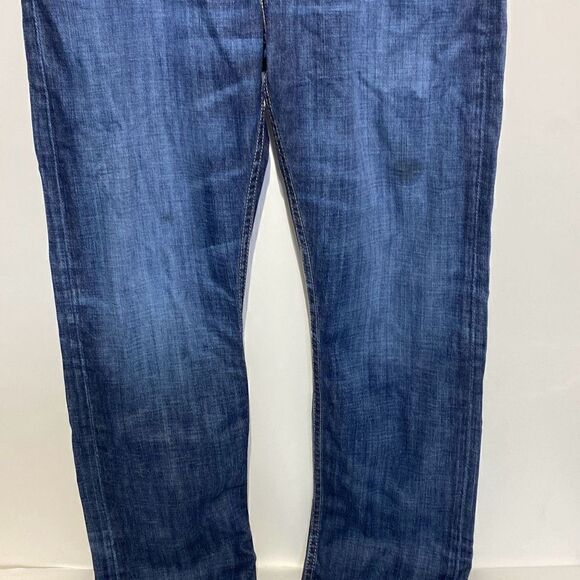 Levi's Men's Blue Dark Wash 513 Slim Straight Leg Jeans Size W38 L32 - Picture 2 of 13